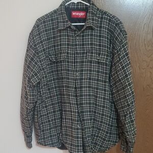 Wrangler Men's Dark Plaid Shirt Jacket
